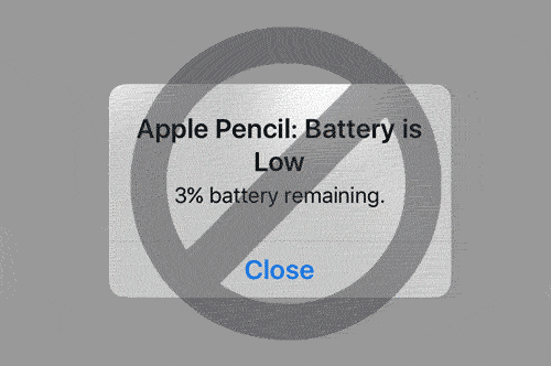Apple Pencil low battery recharge, SonarPen