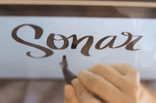 SonarPen lettering