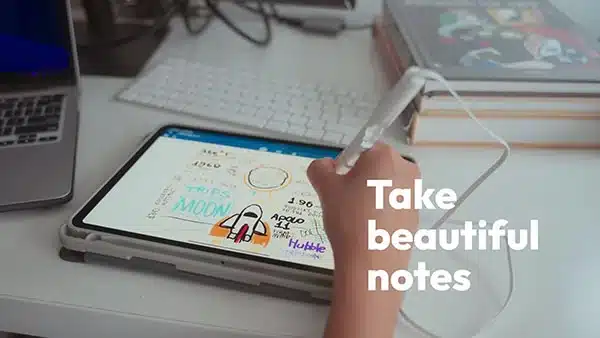 writing note with SonarPen 2