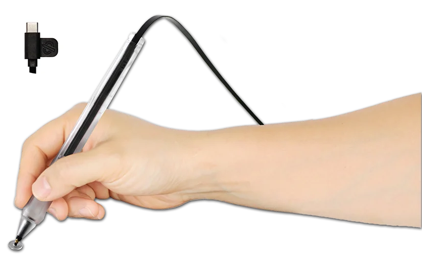 holding a SonarPen (USB C) with USB-C plug